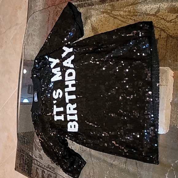 Jainmy Martinez 'Its My Birthday' Sequin Stretch Mini Dress NWT OSFM - Picture 3 of 8